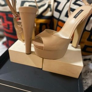 6 inch nude platform heel